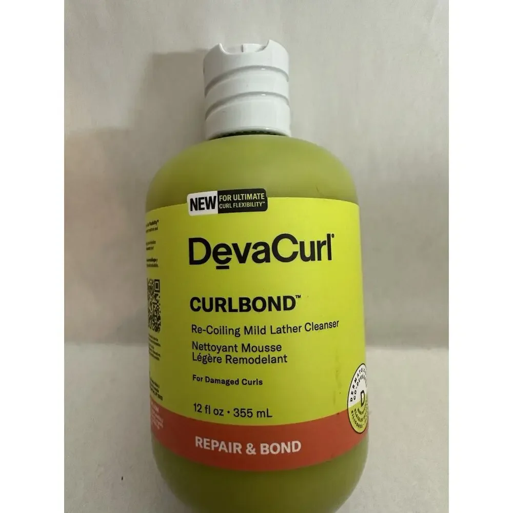 New Deva Curl Curlbond Re-Coiling Mild Lather Cleanser Repair & Bond 12 oz